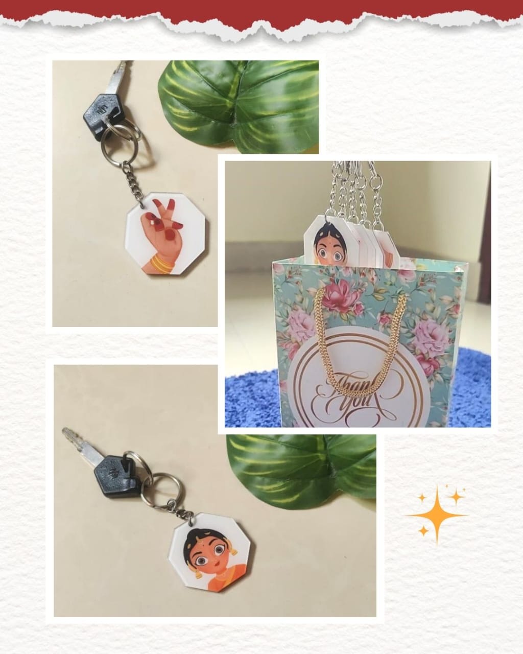 NAVARASA & MUDRAS THEMED KEYCHAIN