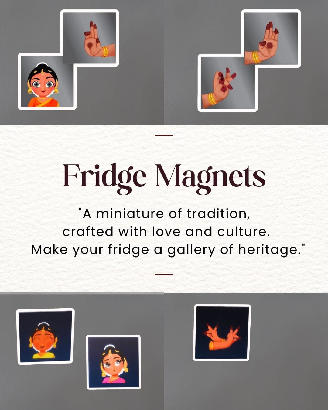 FRIDGE MAGNET COMBO - MUDRA + NAVARASA THEME