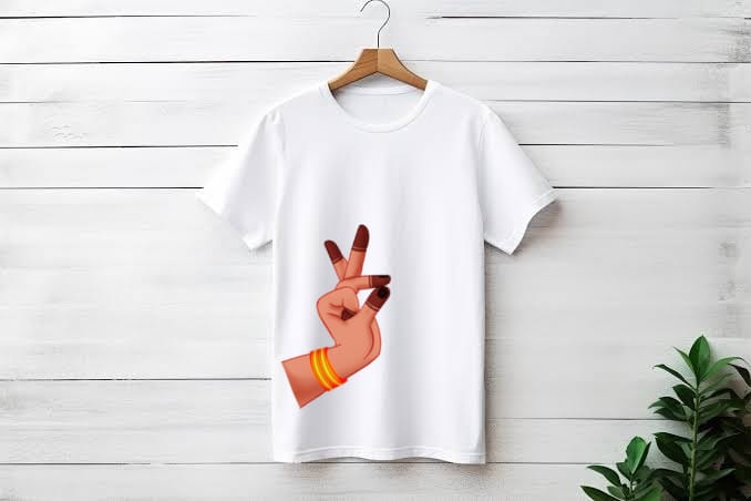 CUSTOM PRINTED ROUND NECK T-SHIRT - HASTA AND NAVARASA THEME