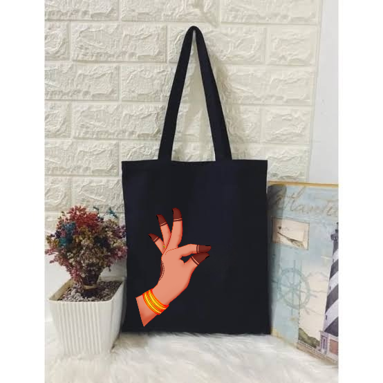 CUSTOMIZED TOTE BAGS - 11" X 12" INCHES HASTA AND NAVARASA THEME