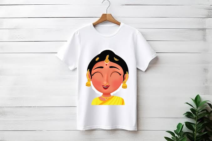 CUSTOM PRINTED ROUND NECK T-SHIRT - HASTA AND NAVARASA THEME