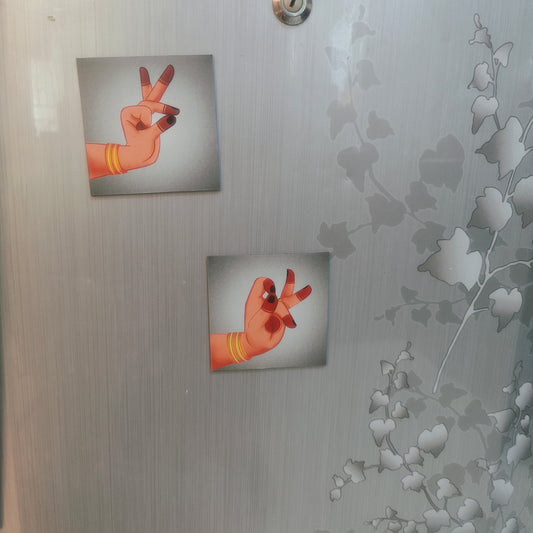 HASTAMUDRA FRIDGE MAGNETS - SINGLE HAND GESTURES