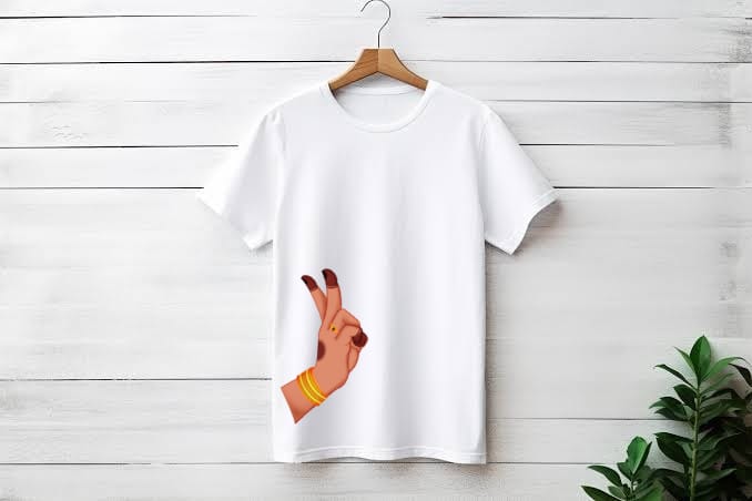 CUSTOM PRINTED ROUND NECK T-SHIRT - HASTA AND NAVARASA THEME