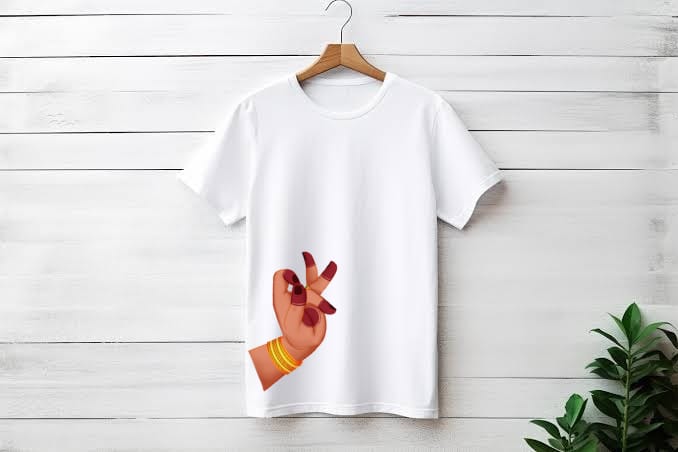 CUSTOM PRINTED ROUND NECK T-SHIRT - HASTA AND NAVARASA THEME