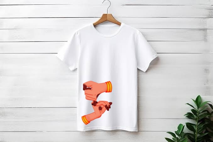 CUSTOM PRINTED ROUND NECK T-SHIRT - HASTA AND NAVARASA THEME