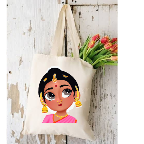 CUSTOMIZED TOTE BAGS - 11" X 12" INCHES HASTA AND NAVARASA THEME