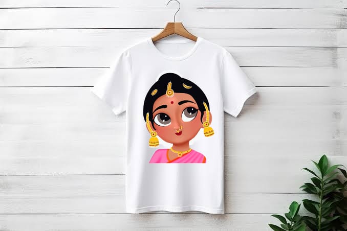 CUSTOM PRINTED ROUND NECK T-SHIRT - HASTA AND NAVARASA THEME