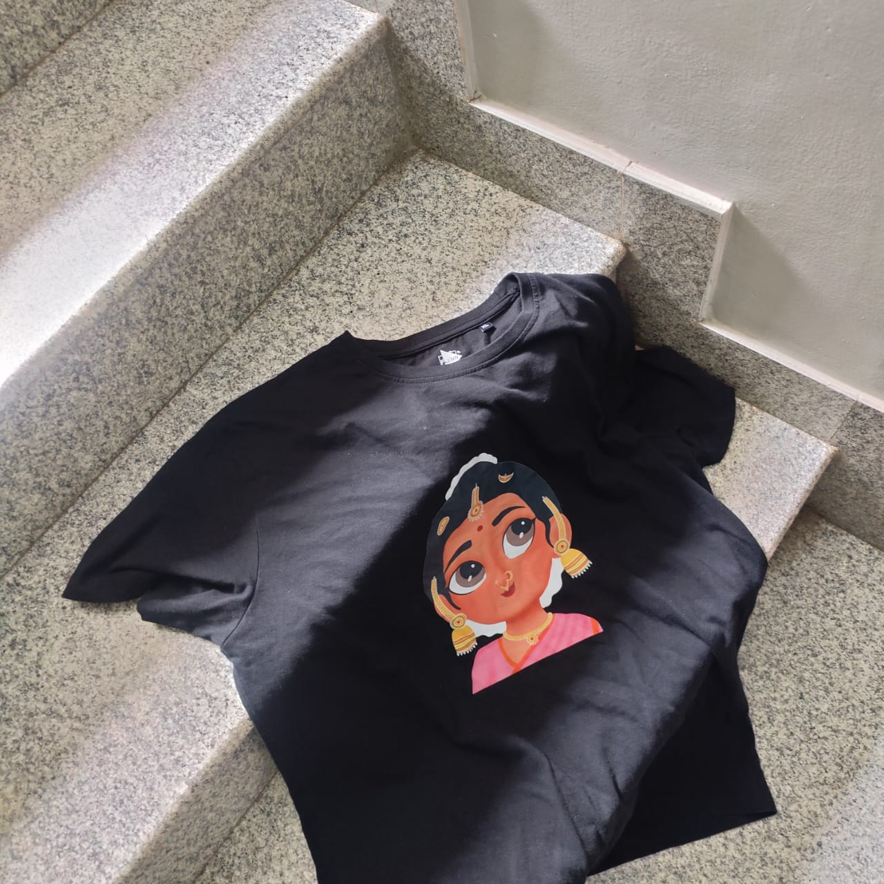 CUSTOM PRINTED ROUND NECK T-SHIRT - HASTA AND NAVARASA THEME