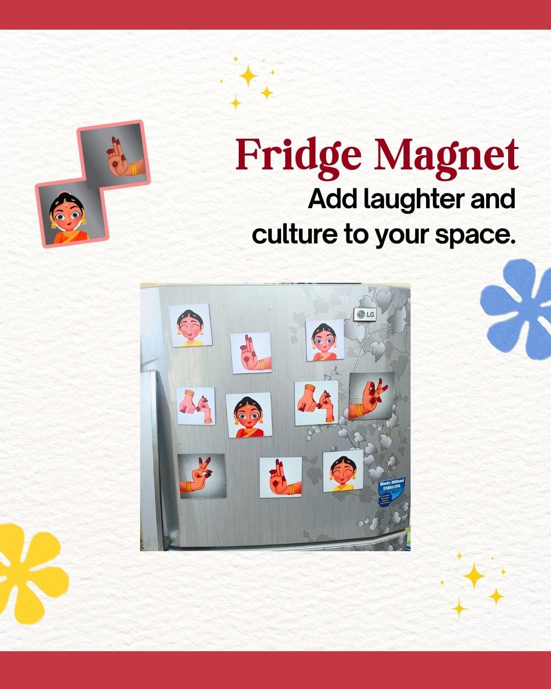 FRIDGE MAGNET COMBO - MUDRA + NAVARASA THEME