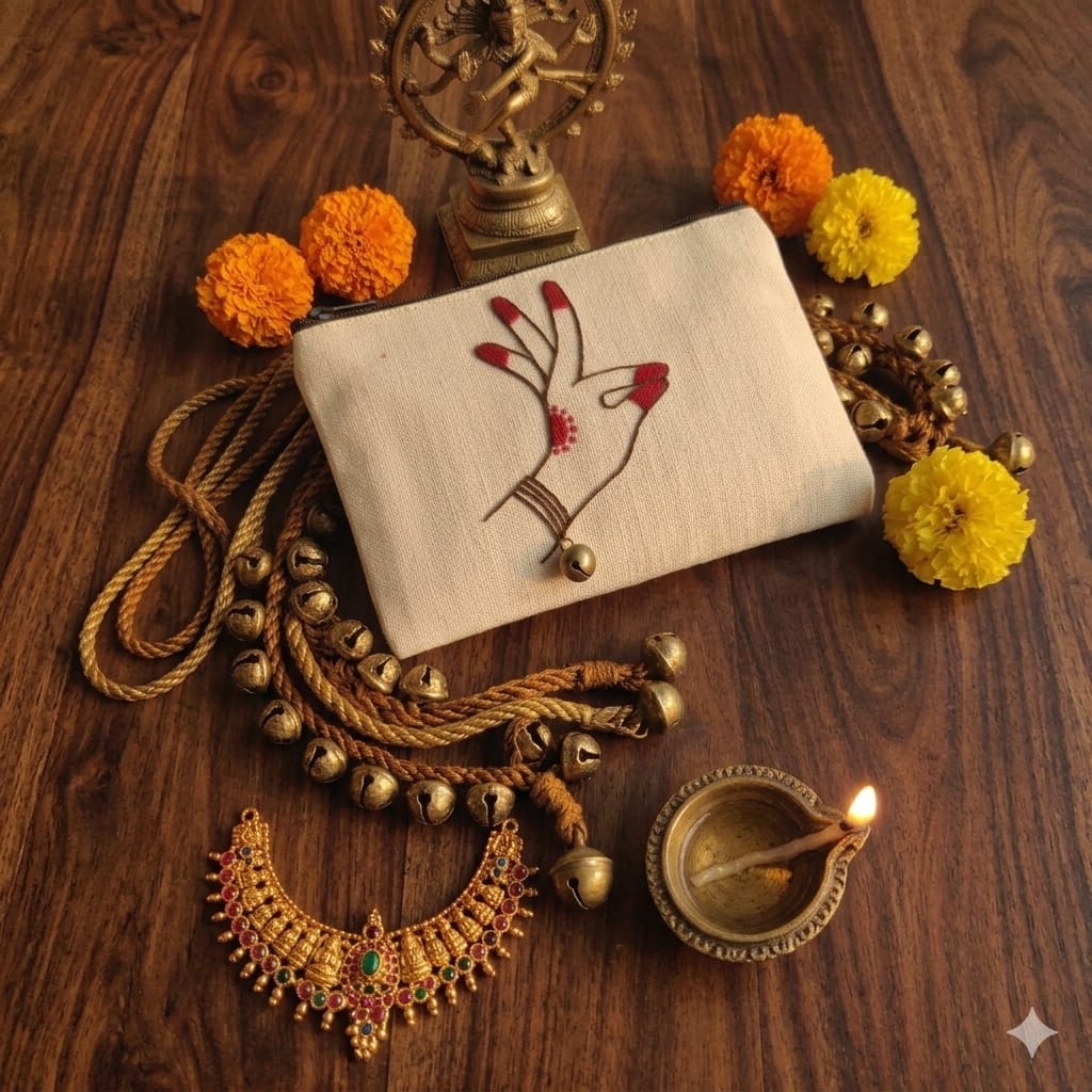 HAND MUDRA BELL POUCH