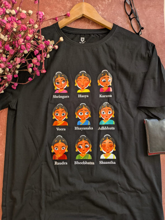 NAVARASA BLACK T-SHIRT