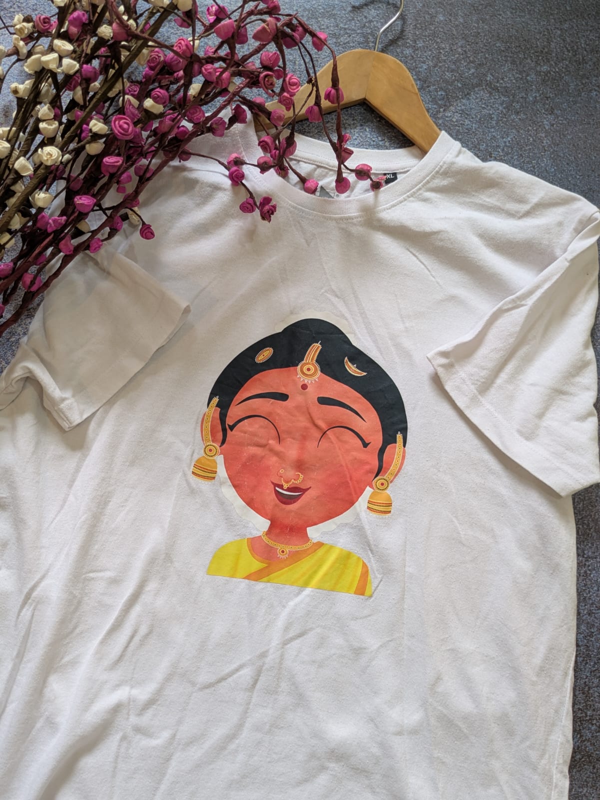 CUSTOM PRINTED ROUND NECK T-SHIRT - HASTA AND NAVARASA THEME