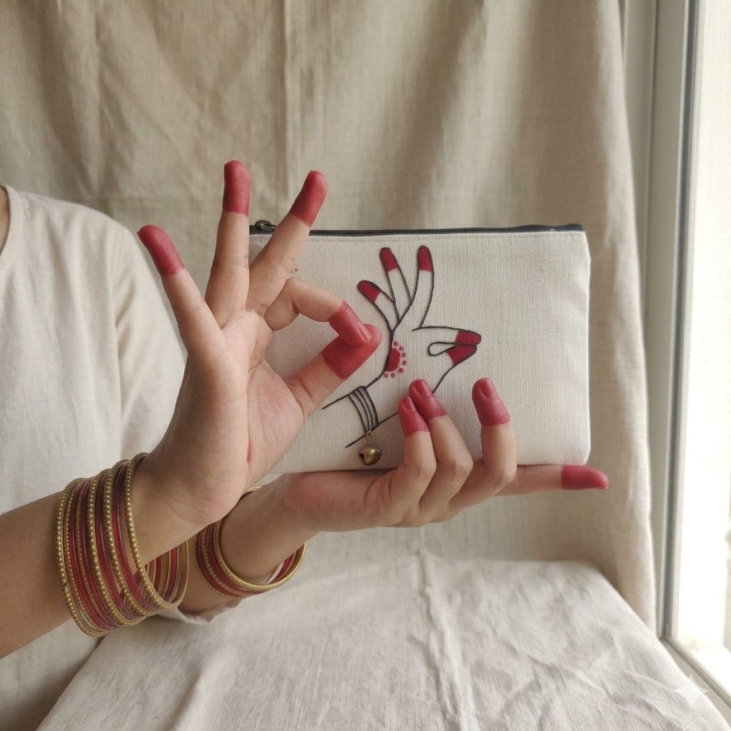 HAND MUDRA BELL POUCH