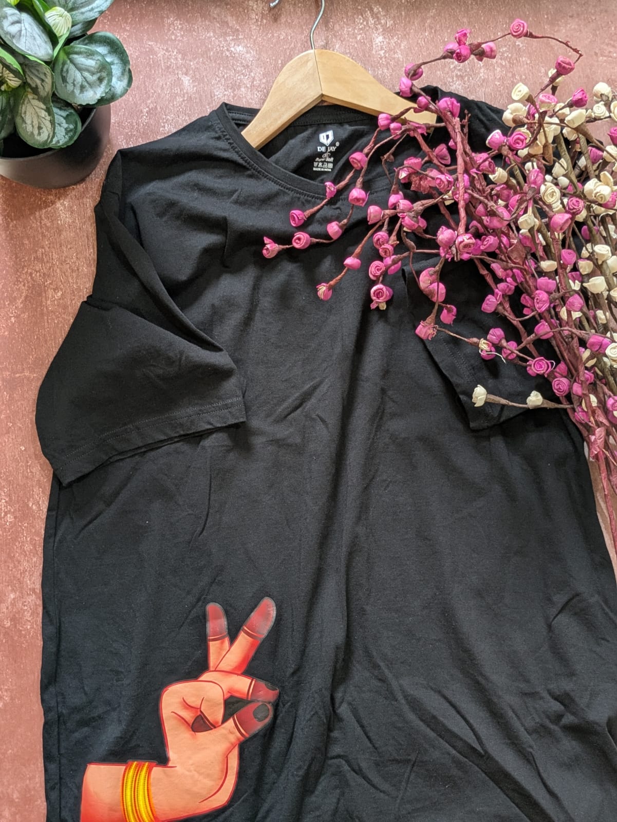 CUSTOM PRINTED ROUND NECK T-SHIRT - HASTA AND NAVARASA THEME