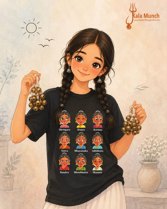 NAVARASA BLACK T-SHIRT